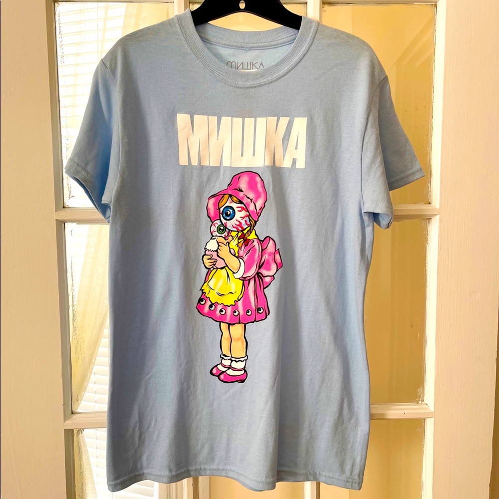 🆕 Mishka Baby Doll Blue T Shirt Size Small